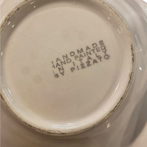 Pizzato Italian Hand Painted  Cream Double serving dish by Pizzato - Picture 5 of 7